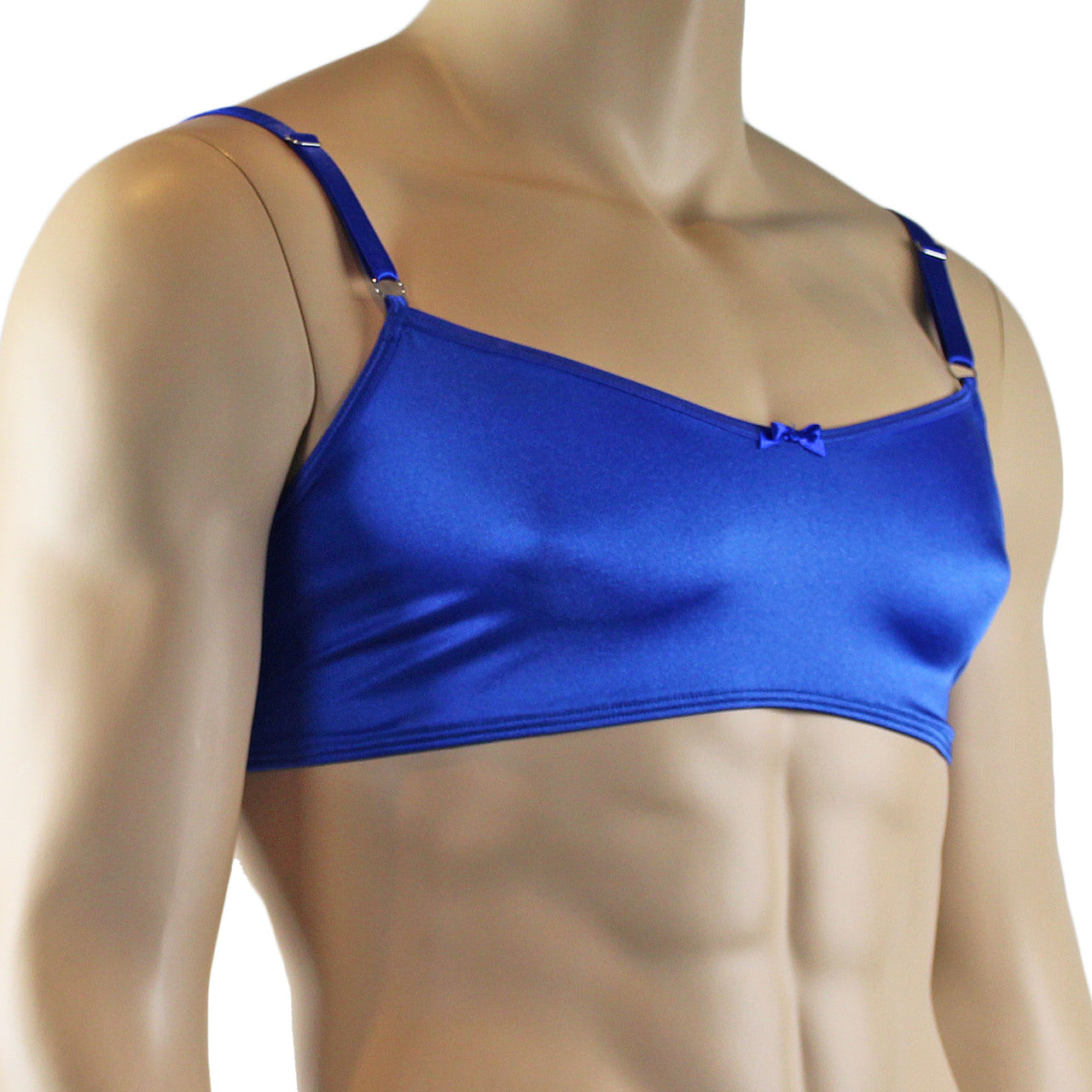 Mens Jenny Satin Bra Top with Adjustable Straps (blue plus other colours)