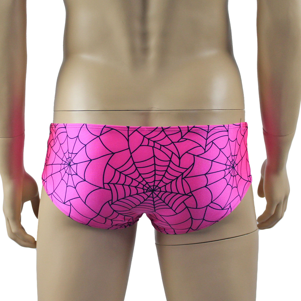 Mens Spider Web Bra Top & Boxer Brief Pink