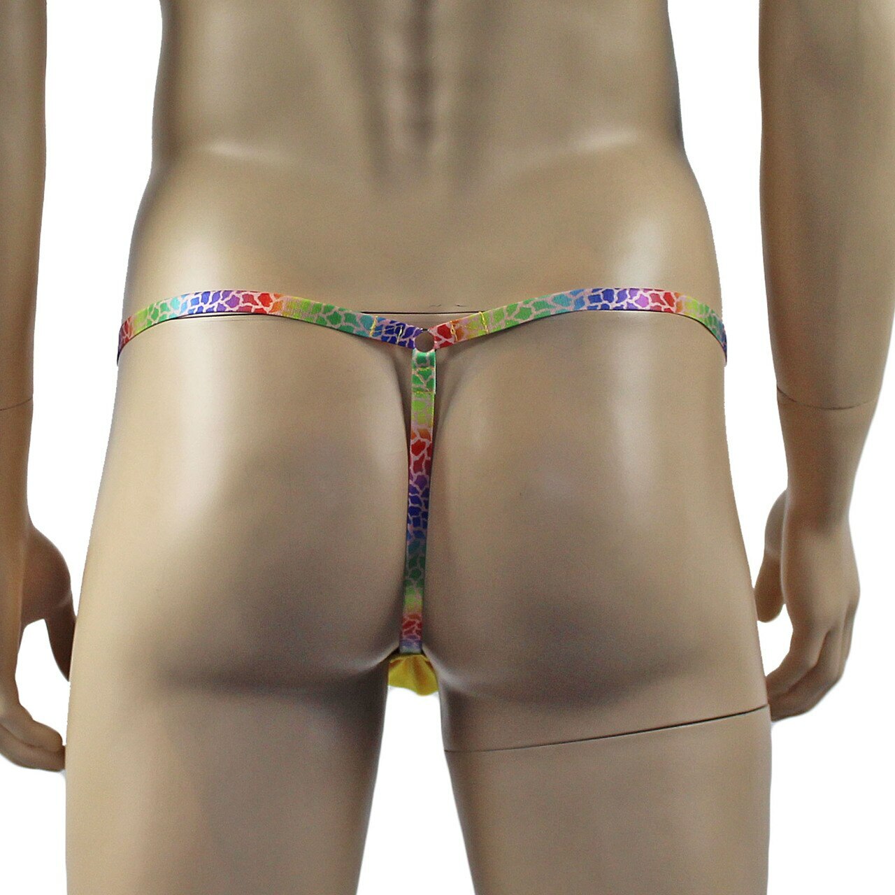 Mens Wild Colourful Adjustable Ball Bag Pouch G string Underwear Red