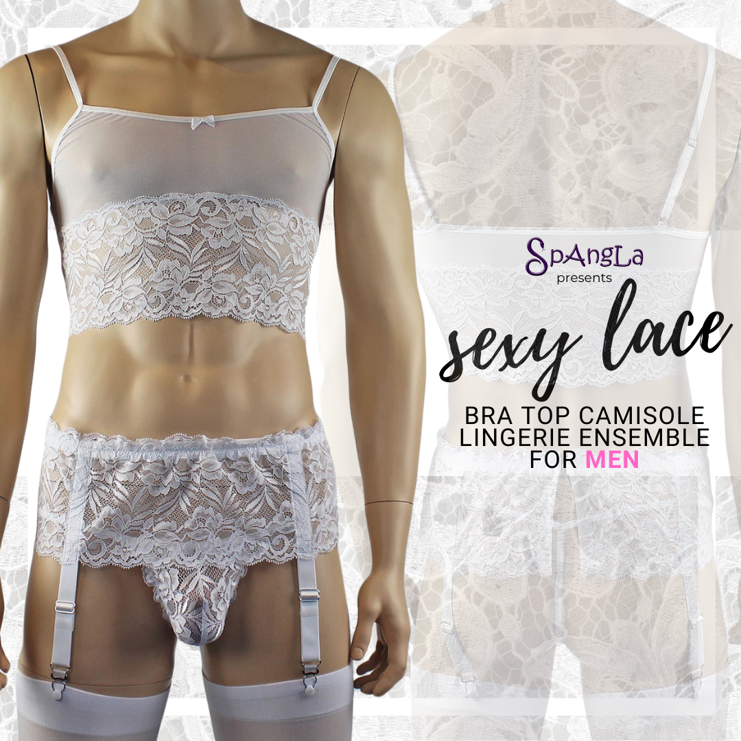 Refreshingly White Laced Lingerie for Men Presented by Spangla