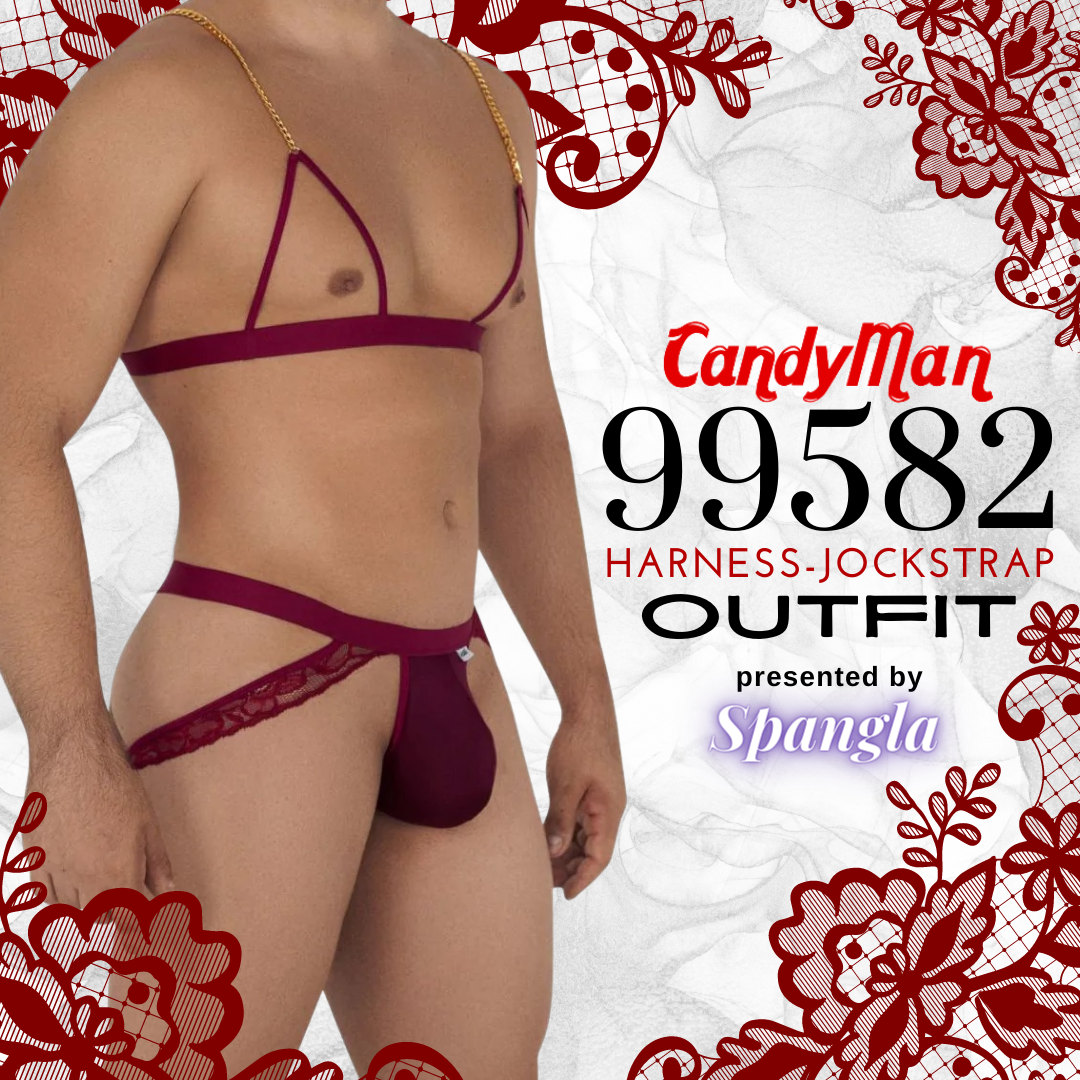 Spice Up Your Lingerie Fantasy with this Candyman Harness Jockstrap Outfit