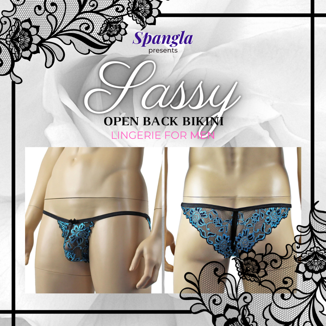 To Sass with Class in an Open Back Spangla Bikini Brief!