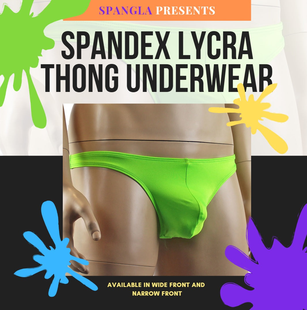Brighten Up Your Day with the Sprightly Colours of a Spangla Spandex Thong!