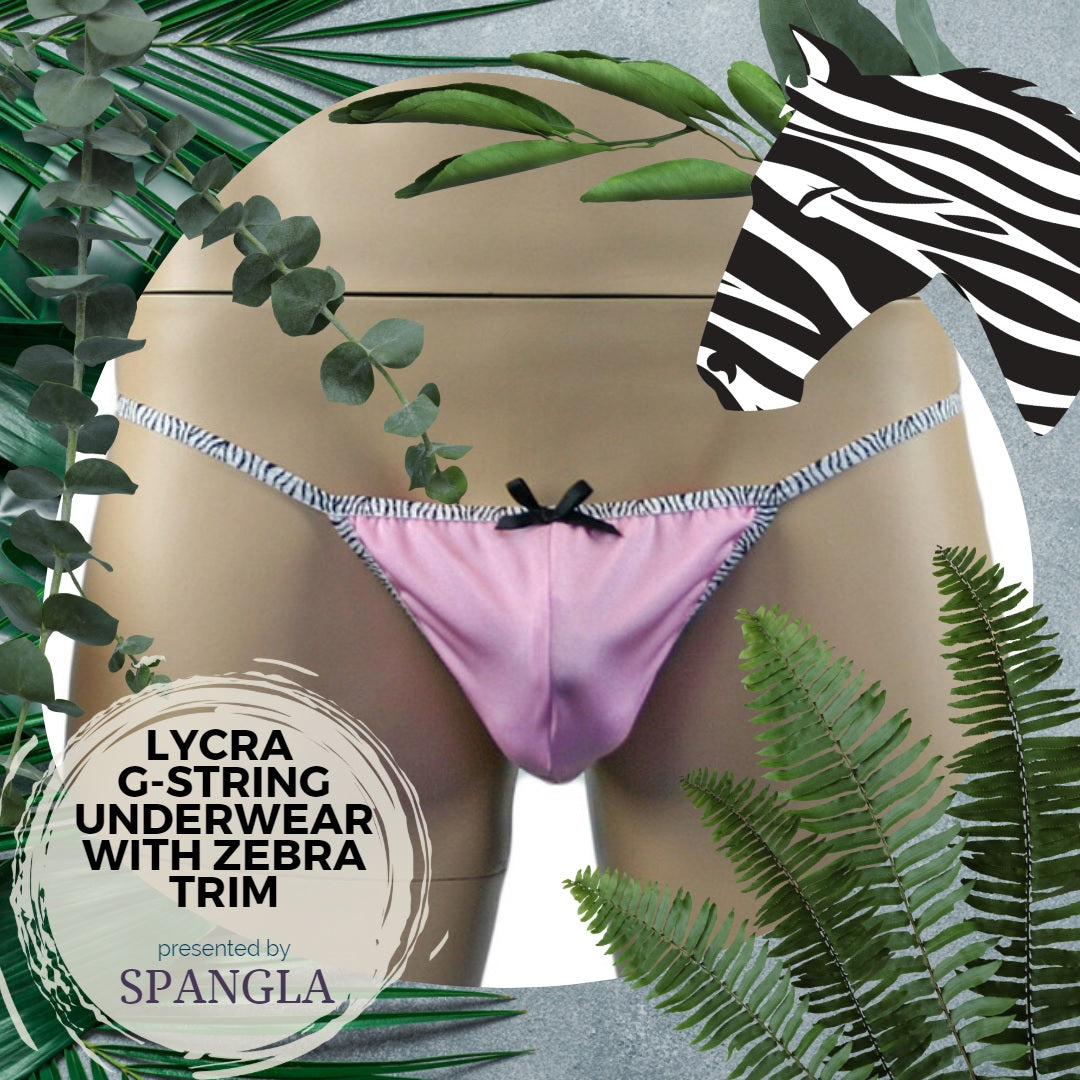 A Spangla Zebra Trim G-string That Hints Your Wild Side!