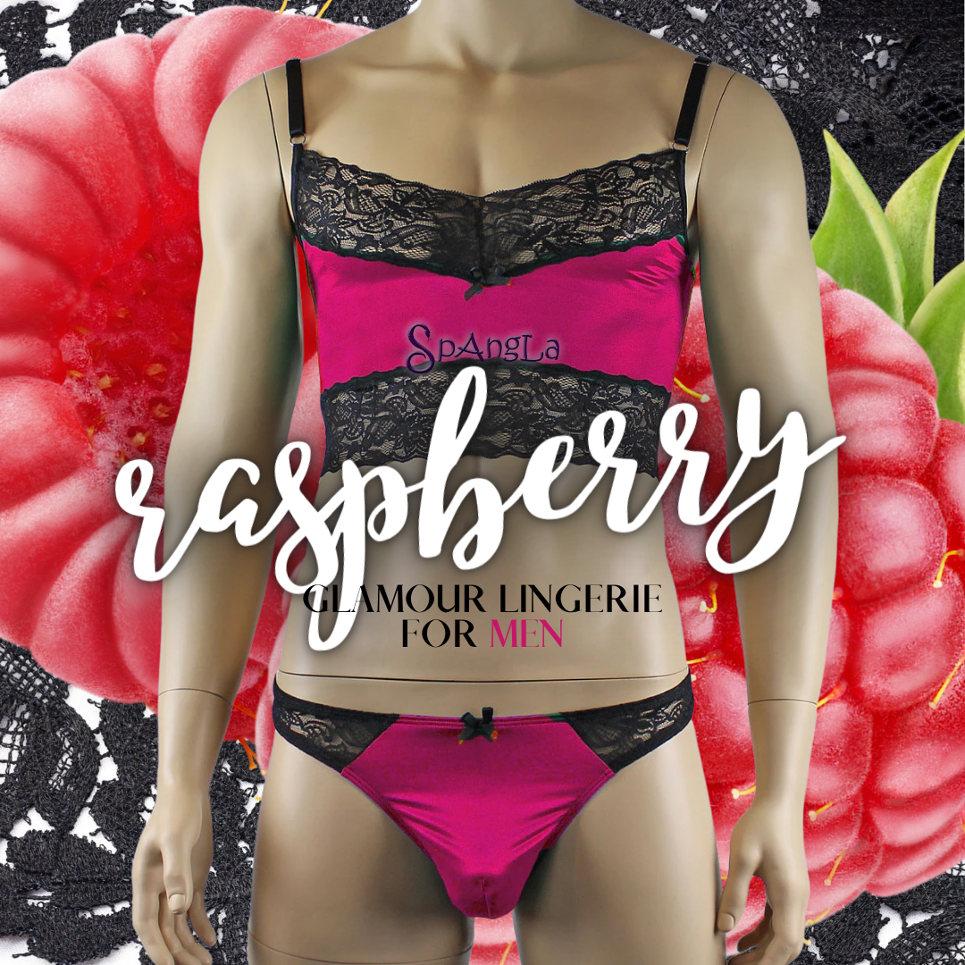 Can’t Resist This Juicy Raspberry Men’s Lingerie Look by Spangla!