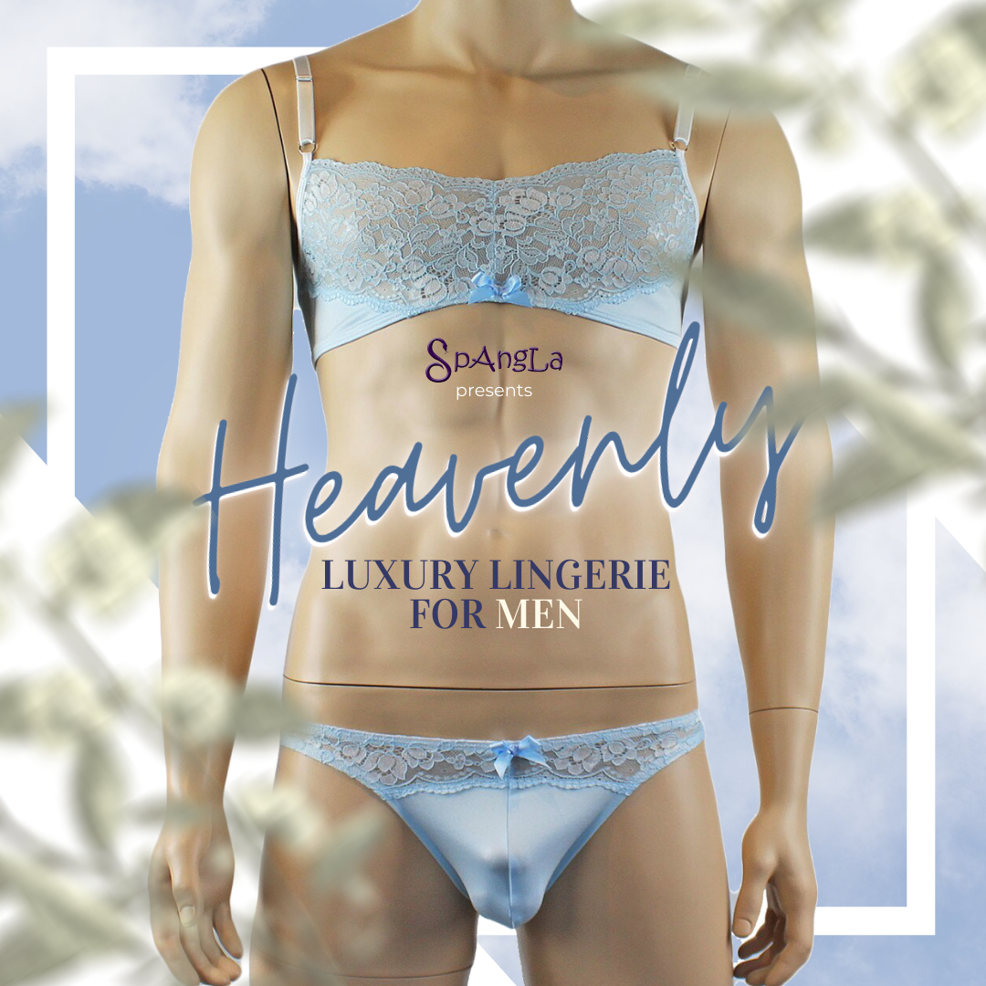 Experience Heavenly Luxury with this Spangla Spandex Lace Bra Top & Bikini
