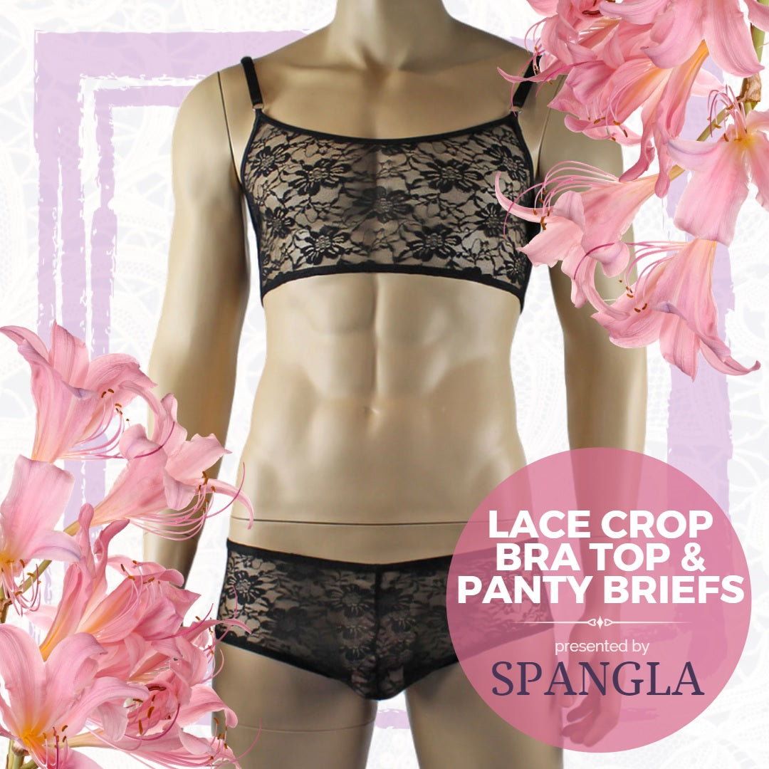 It’s a Match: Spangla Lace Crop Bra Top and Panty Bikini Briefs