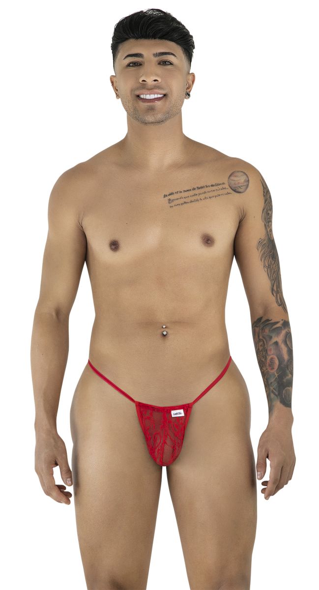 CandyMan 9586 Mens Sexy G-string Thong Red Lace