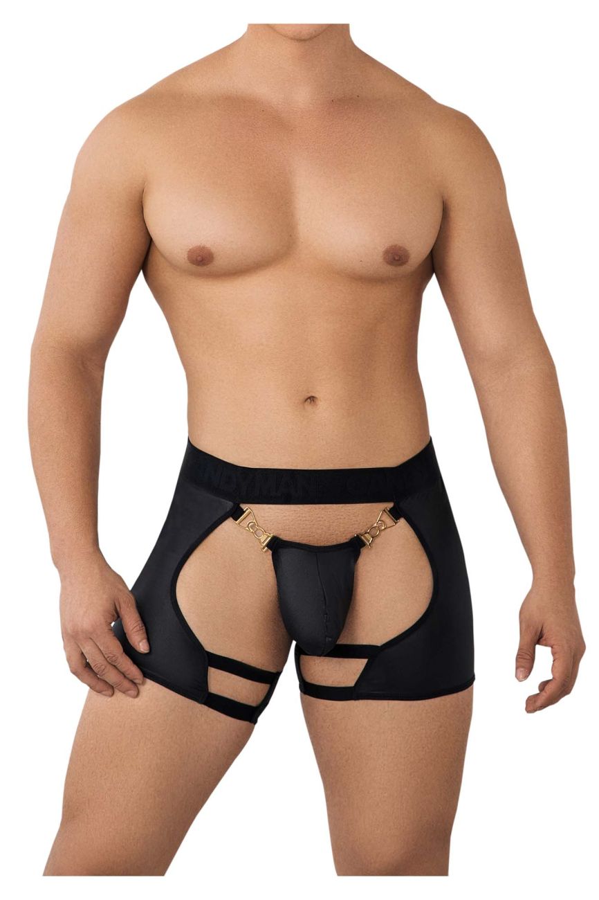 CandyMan 99637 Mens Statement Chaps Thongs with Chains Black