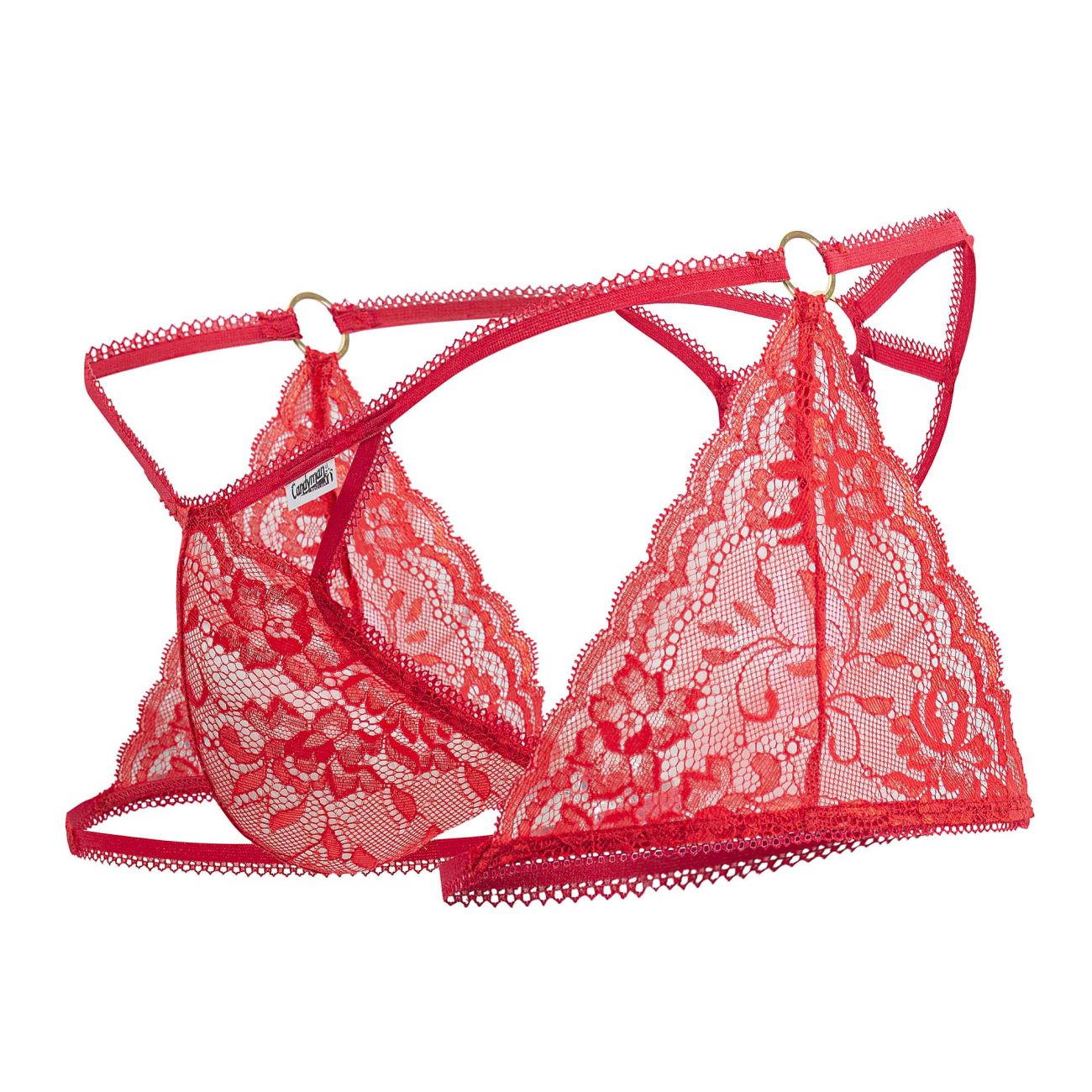 CandyMan 99773 Lace Trunks Thongs Red