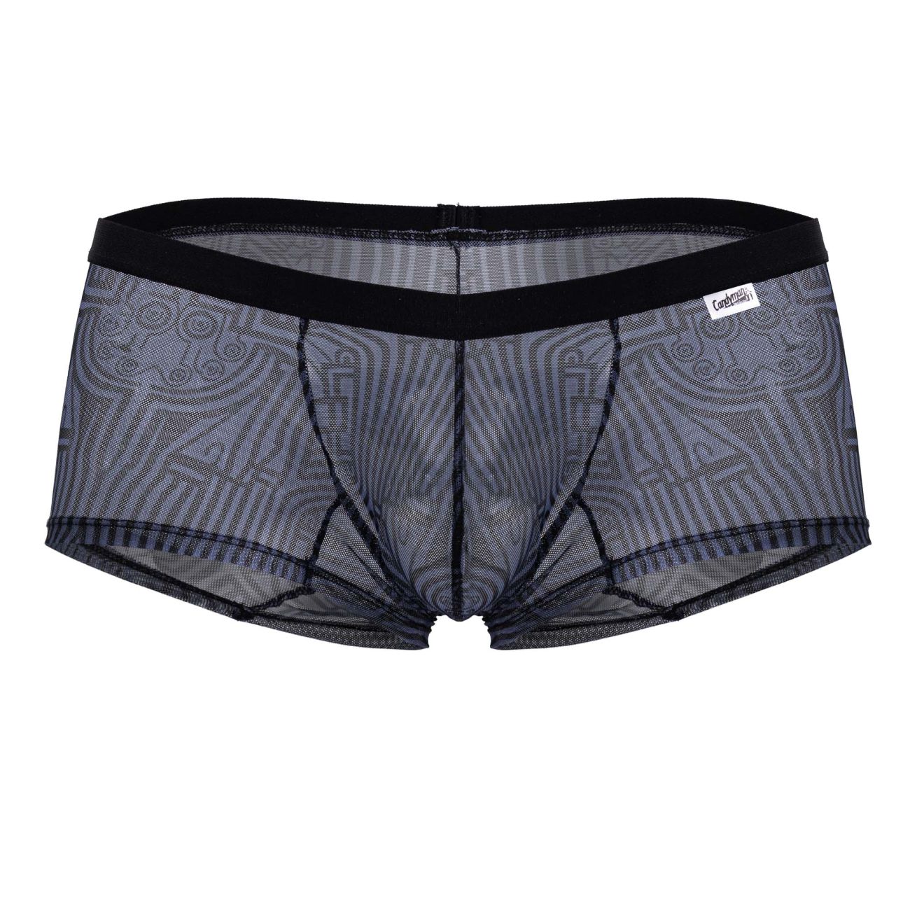 CandyMan 99873 Mens Breathable Mesh Trunks Gray-Black