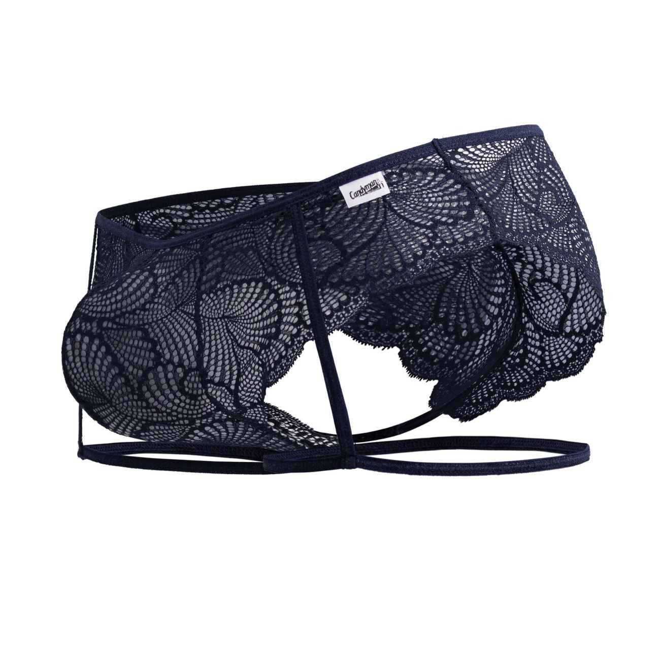 CandyMan 99905 Mens Sexy Garter Lace Briefs Navy