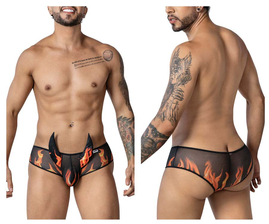 CandyMan 99917 Wicked Mens Devil Costume Trunks Black