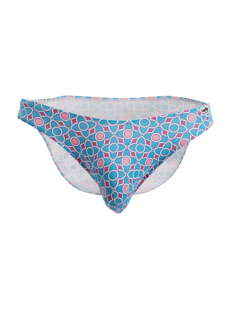 CandyMan 99923 Mens Vacation Energy Bikini Underwear Printed Blue