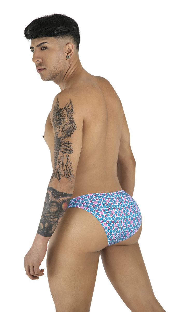 CandyMan 99923 Mens Vacation Energy Bikini Underwear Printed Blue