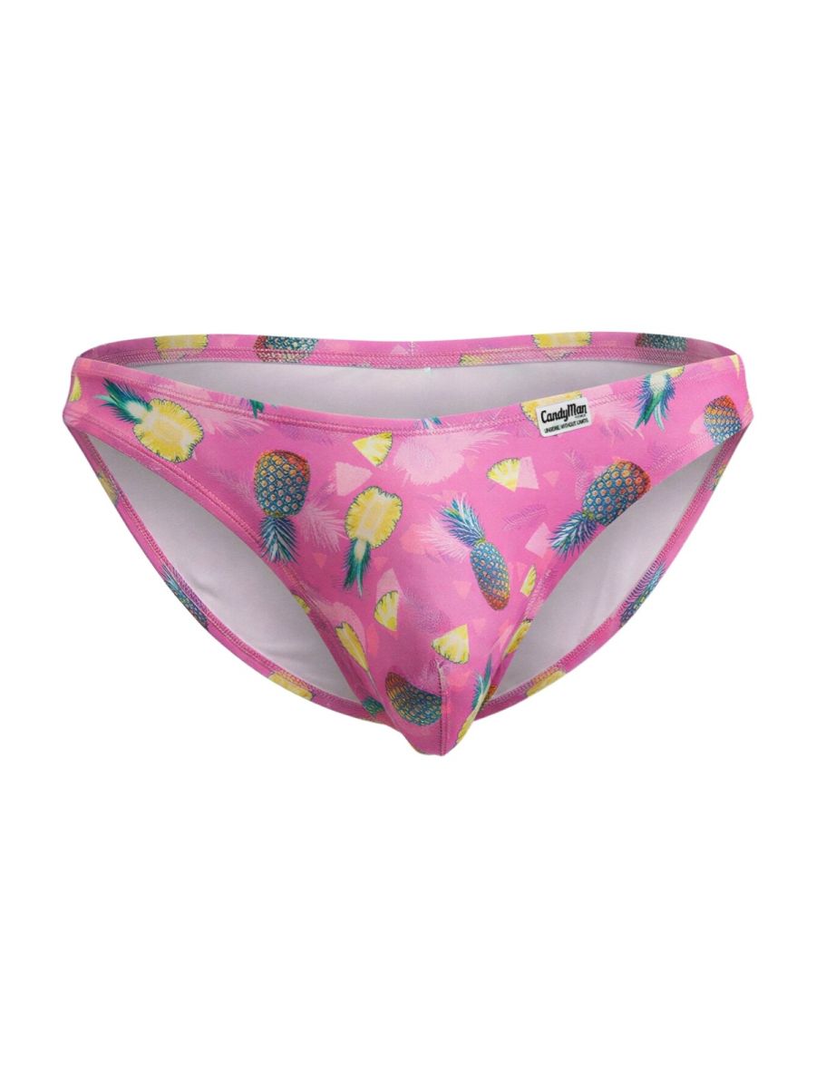 CandyMan 99923 Mens Vacation Energy Bikini Underwear Printed Pink