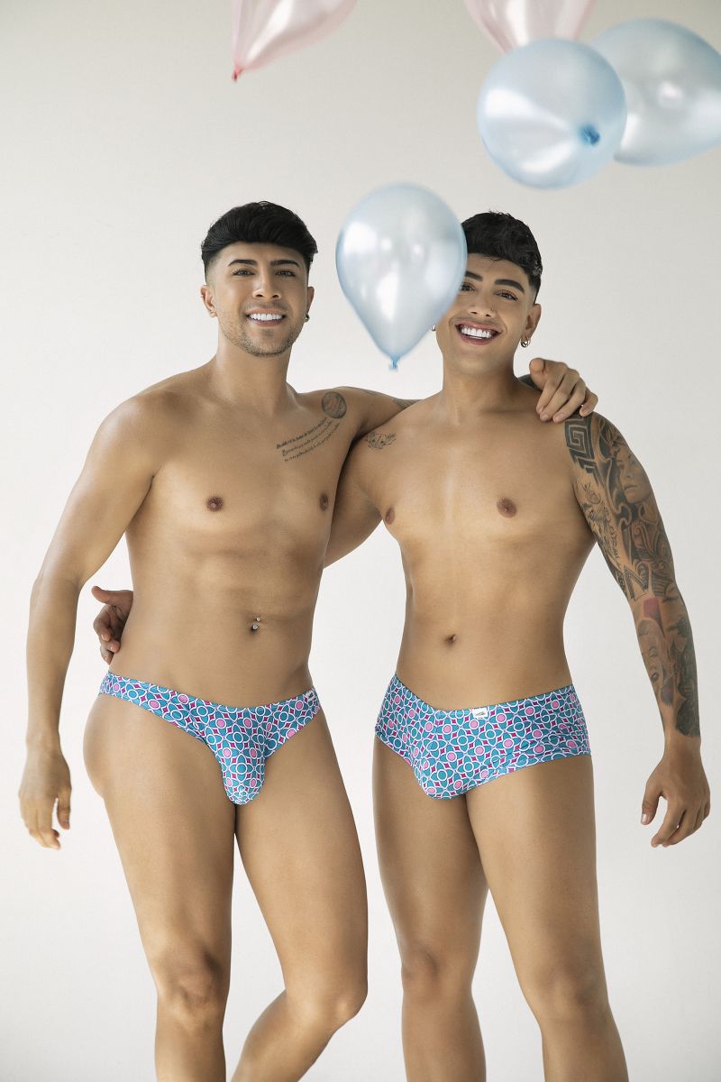 CandyMan 99924 Mens Colourful Modern Vibe Thongs Printed Blue