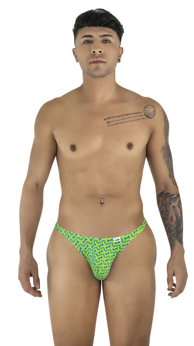 CandyMan 99924 Mens Colourful Modern Vibe Thongs Printed Green