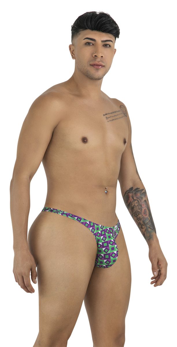 CandyMan 99924 Mens Colourful Modern Vibe Thongs Printed Purple