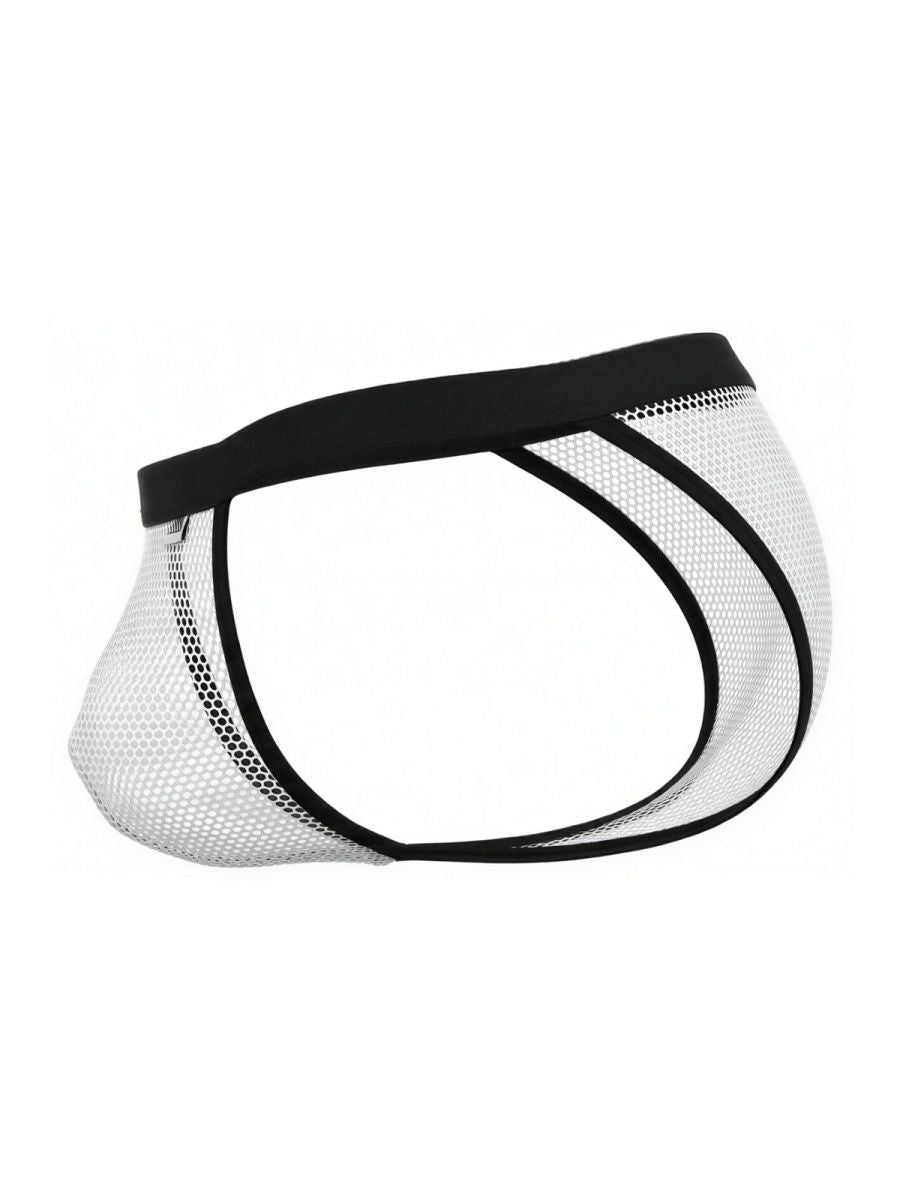 CandyMan 99933 Mens Sexy See-Through Mesh Bikini White Mesh