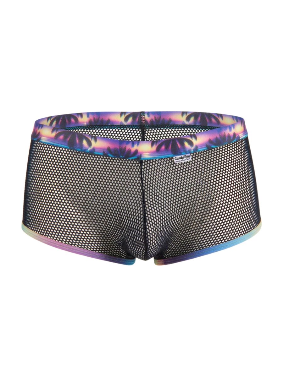CandyMan 99934 Mens Bold & Daring Palm Trees and Mesh Trunks Black