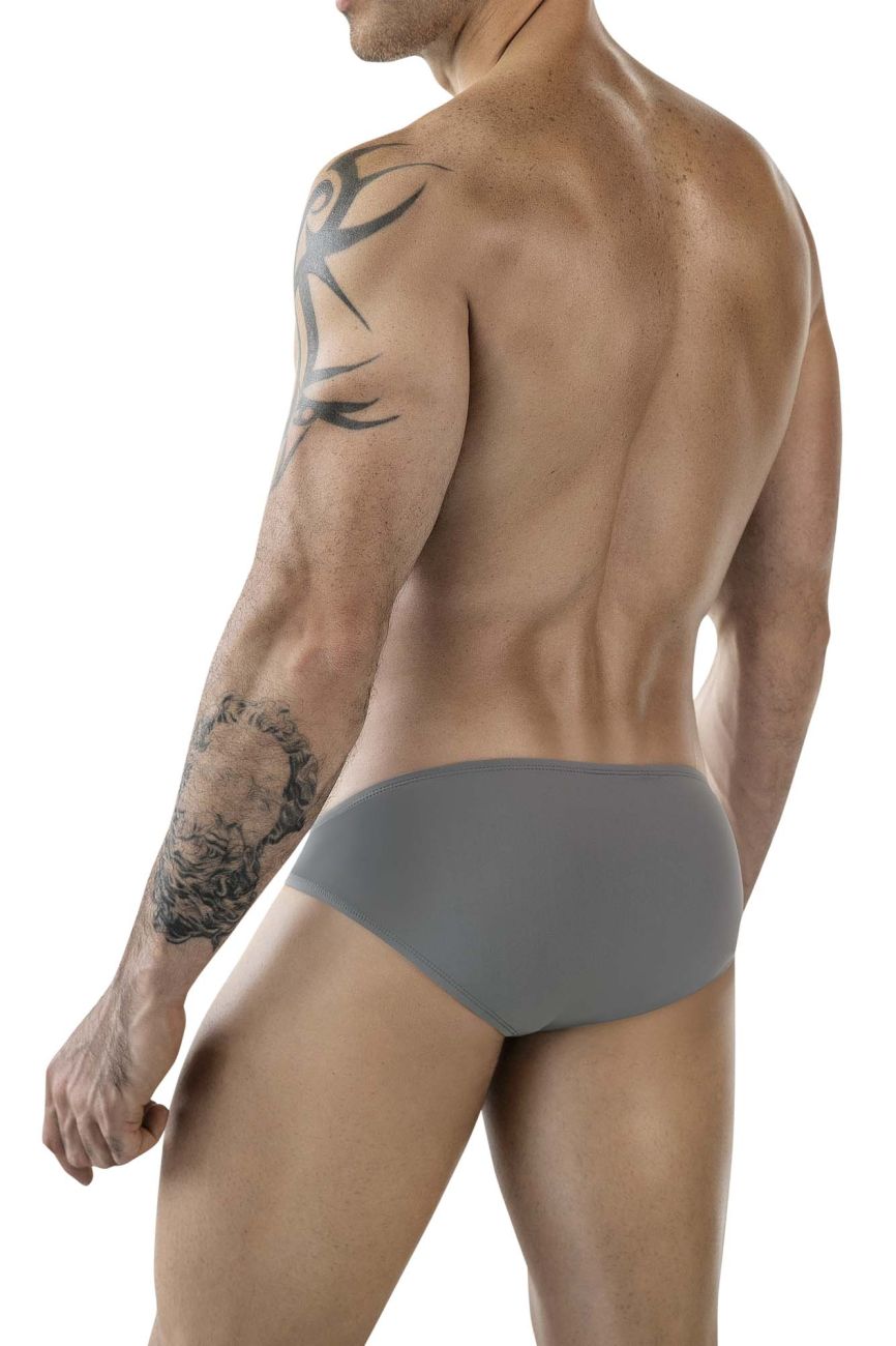 Clever 1843 Buenavista Mens Sleek Modern Bikini Briefs Gray