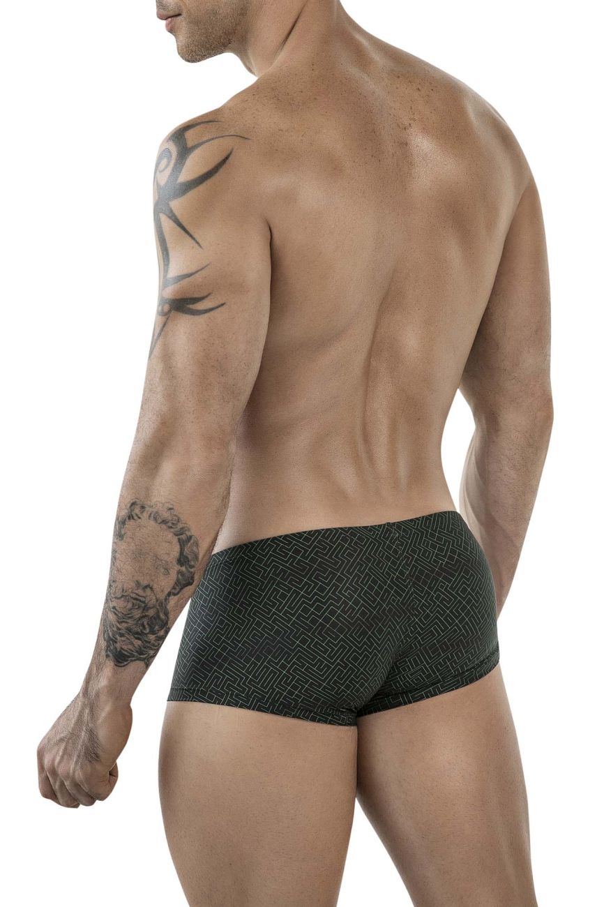 Clever 1852 Mens Laberin Sleek & Supportive Trunks Black Geometric