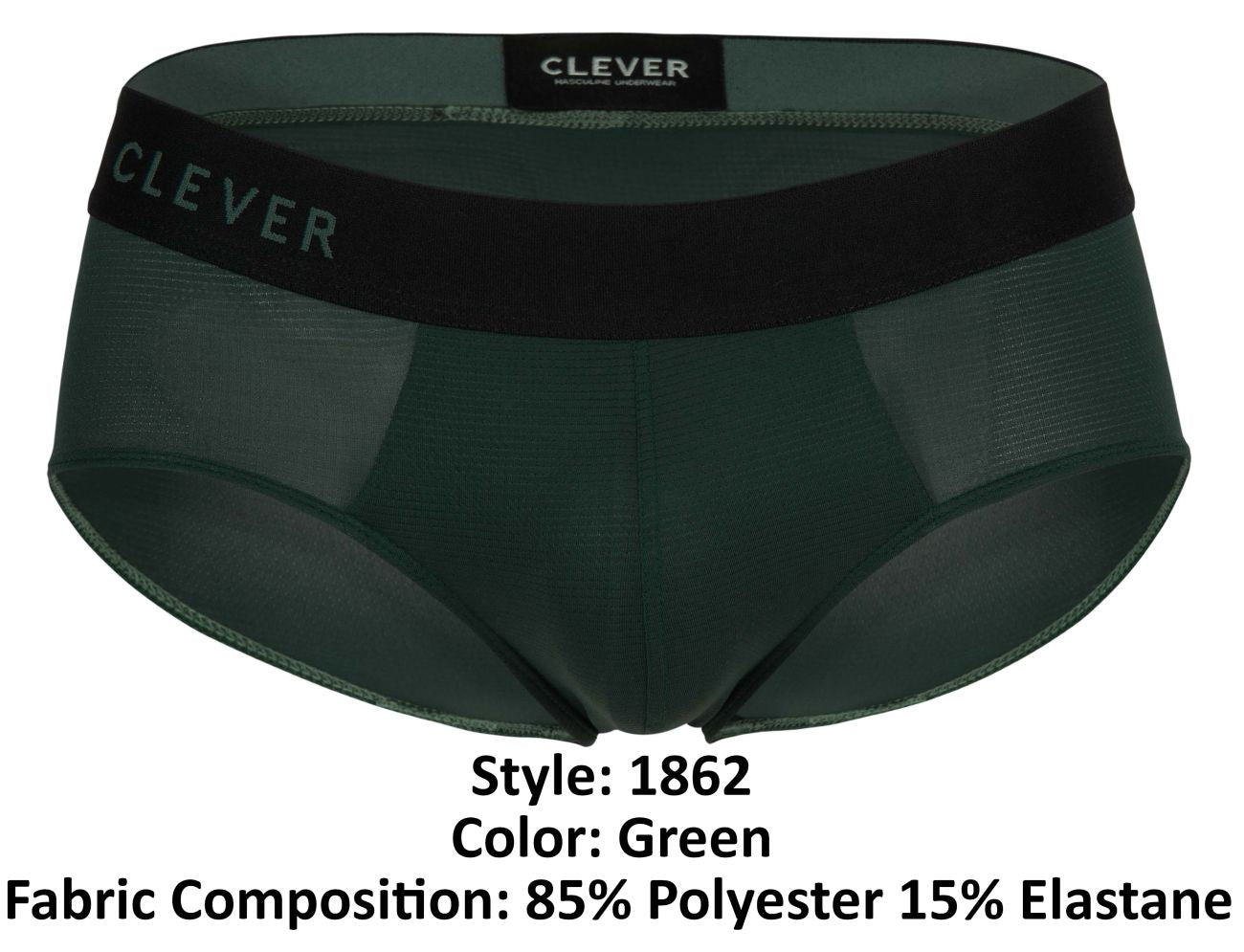 Clever 1862 Oneal Male Sleek & Modern Briefs Petrol Green