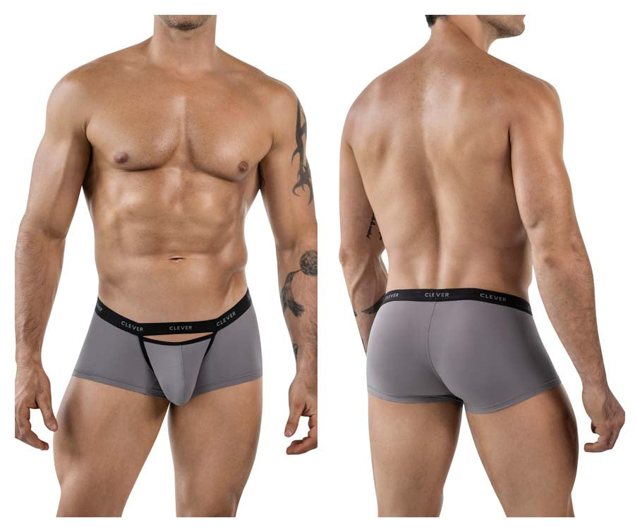 Clever 1866  Mens Tokio Cut Out Front Trunks Gray