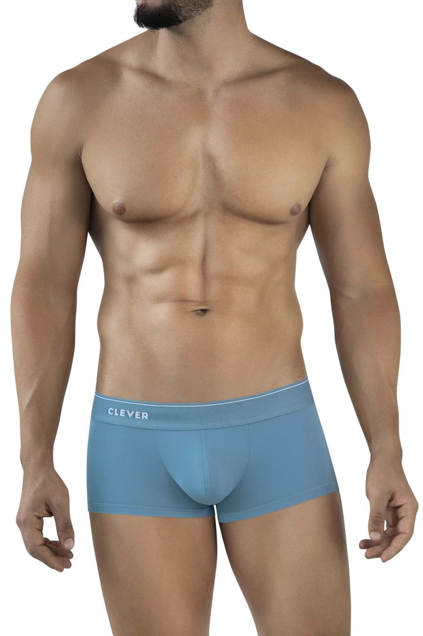 Clever 2042 Mendoza Mens Smooth Body Hugging Trunks Blue