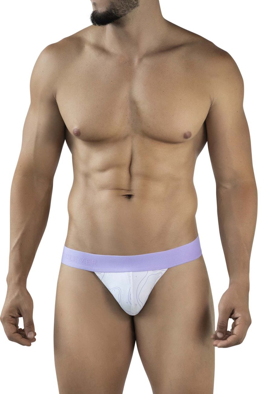 Clever 2057 Maze Mens Sporty Modern Bikini Brief Lilac