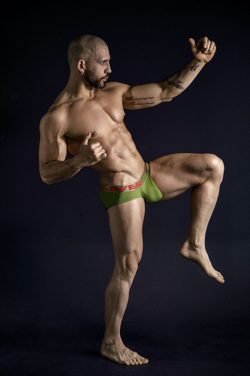 Clever 519968 3 Pack Mens Australian Latin Briefs Beige-Blue-Green