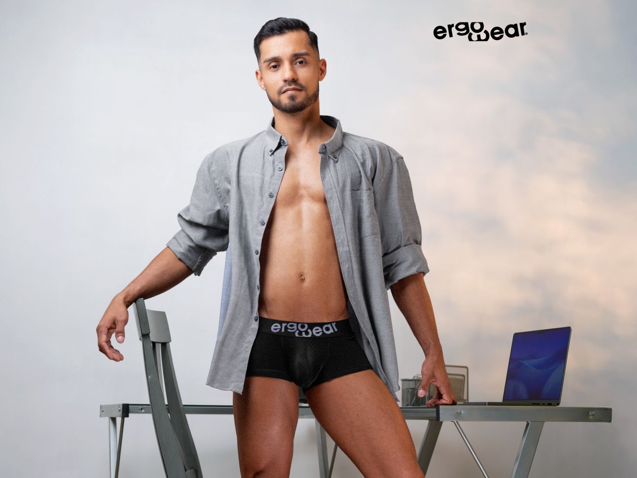 ErgoWear EW1689 MAX FLOW Mens Sleek Stretch Trunks Black