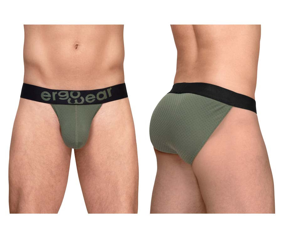 ErgoWear EW1786 MAX FLOW Mens Sleek Bikini Brief Dark Green