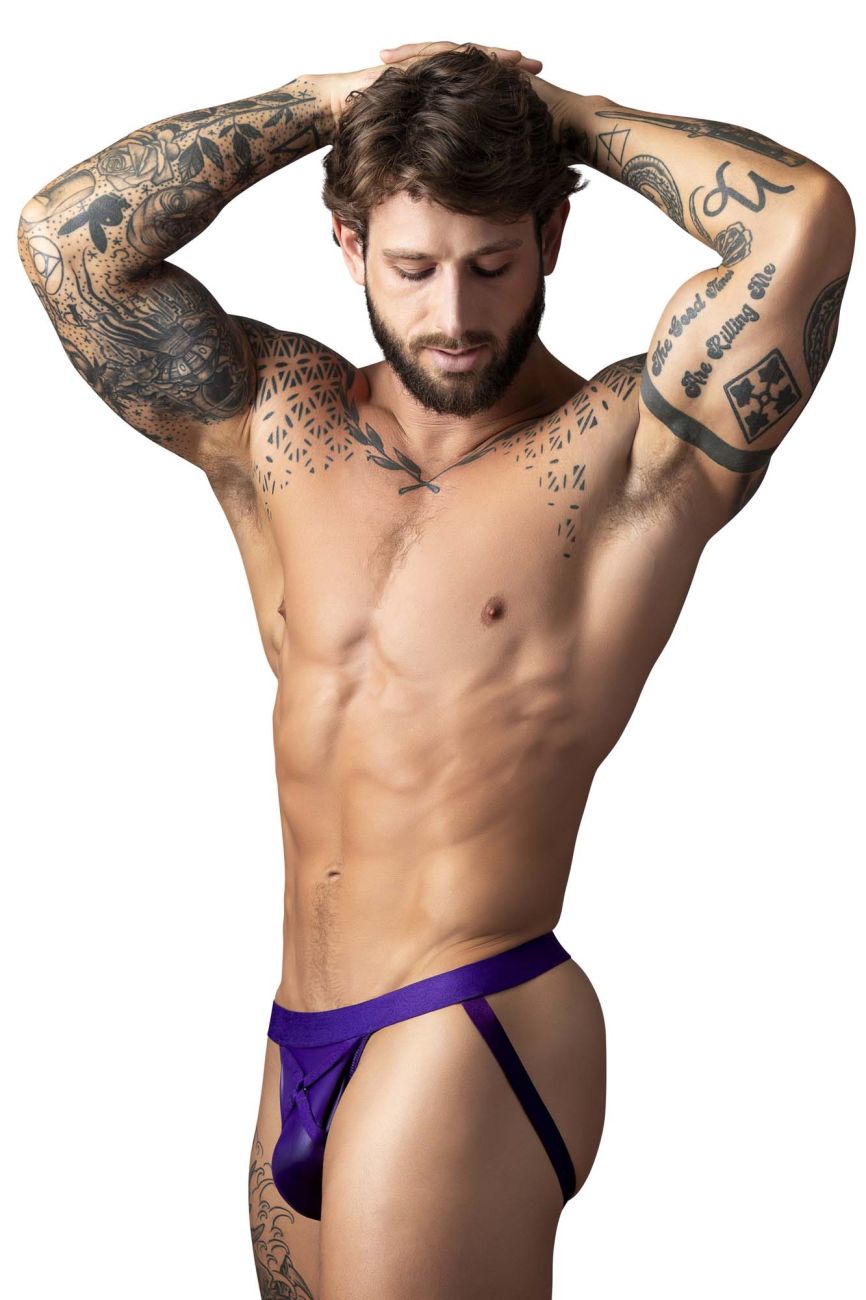 Male Power 350-302 Eggplant Mens Crossover Jock Plum
