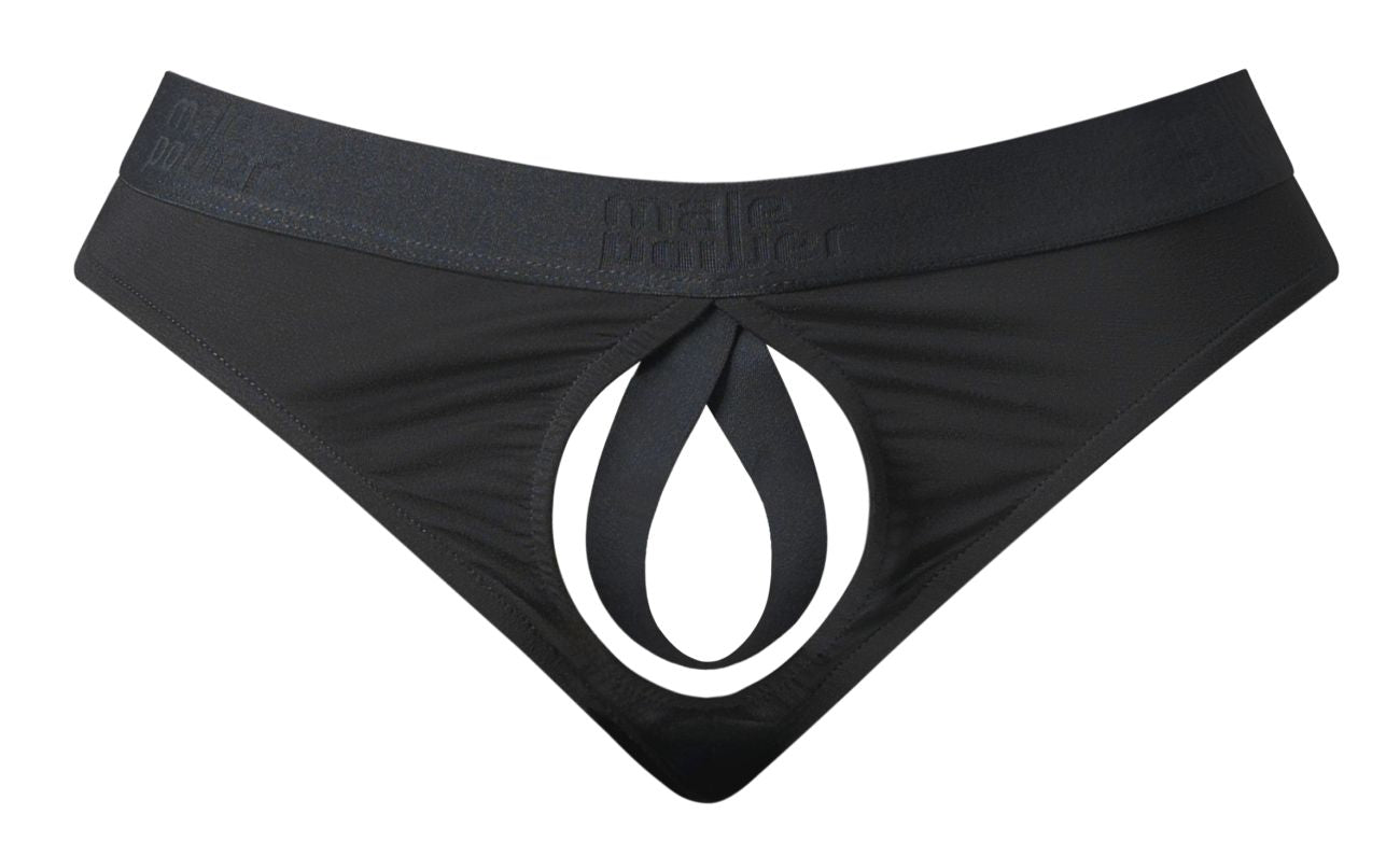 Male Power 417-304 Male Open Ended Thong Black