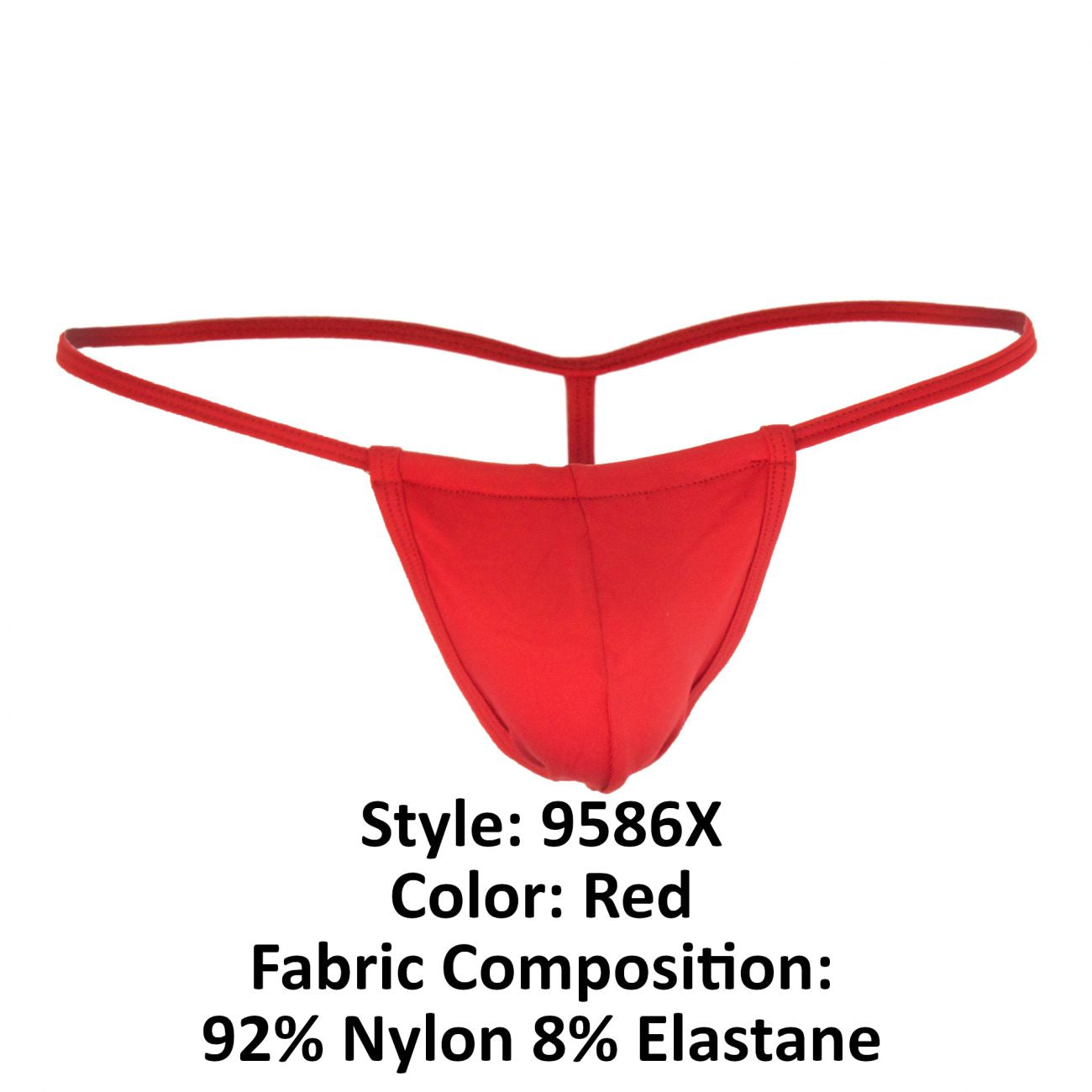 CandyMan 9586X Basic Thong Red Plus Sizes
