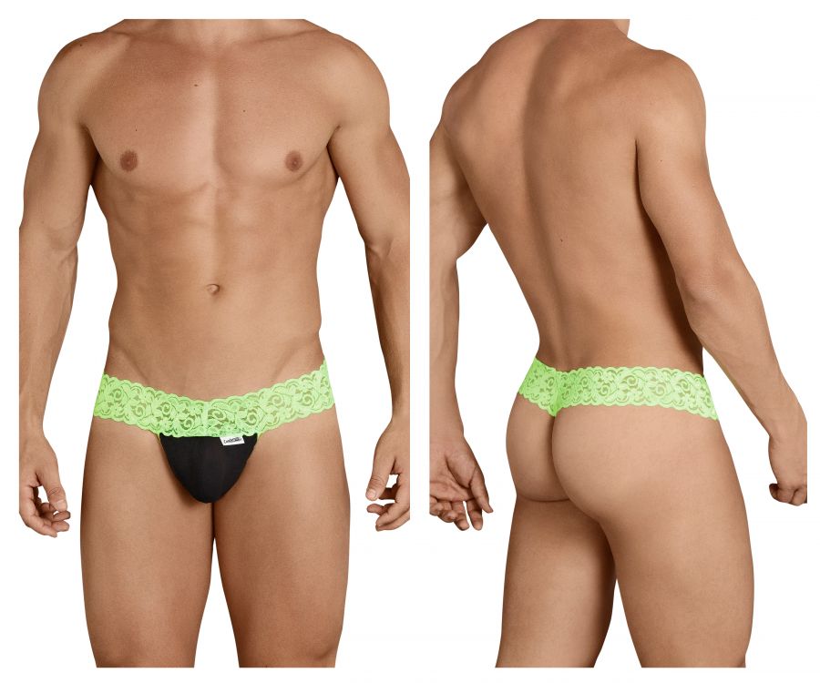 CandyMan 99370 Thongs Green and Black