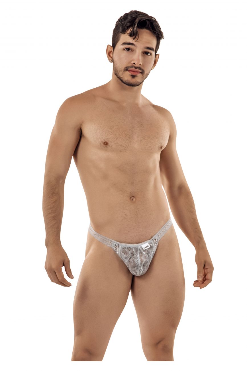 CandyMan 99420 Double Lace Thongs Gray