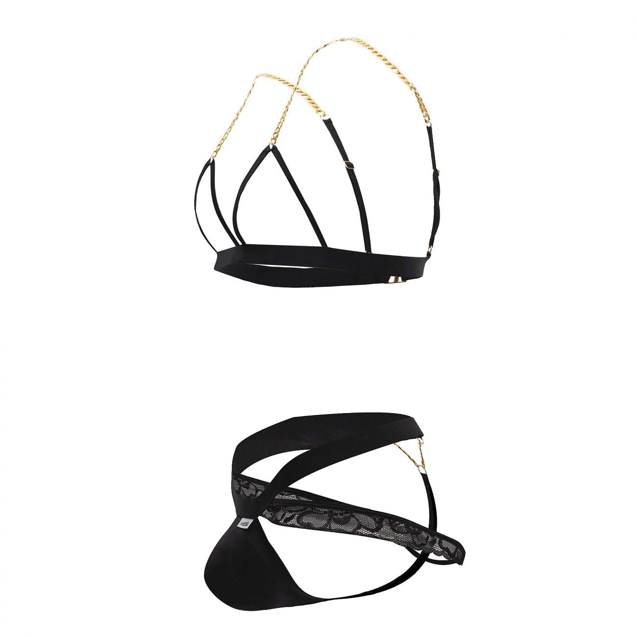 CandyMan 99582 Harness-Jockstrap Outfit Black