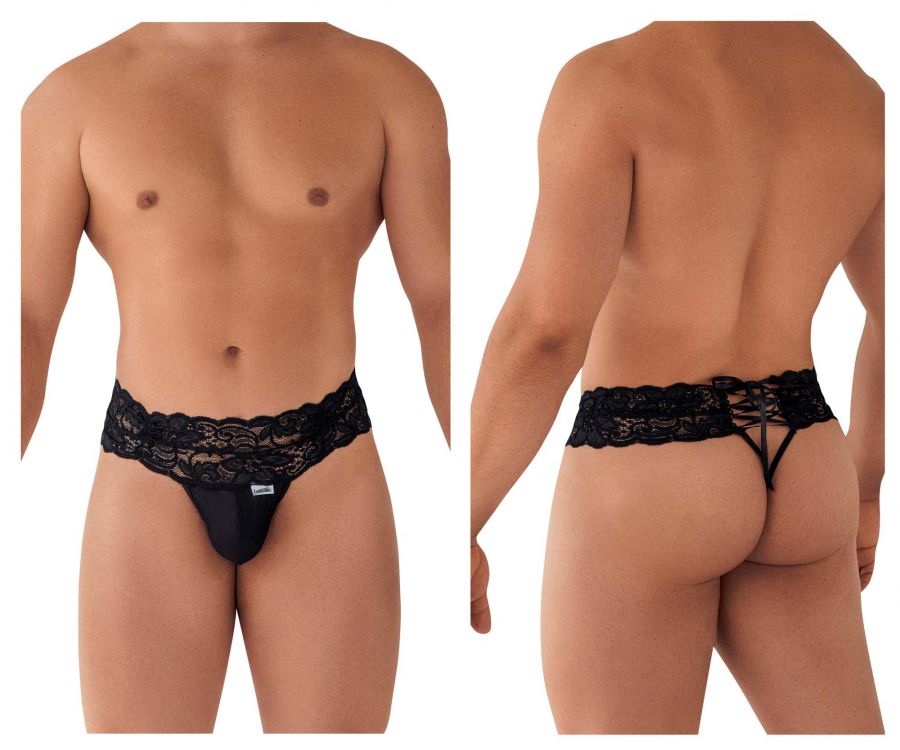 CandyMan 99595 Lace Thongs Black