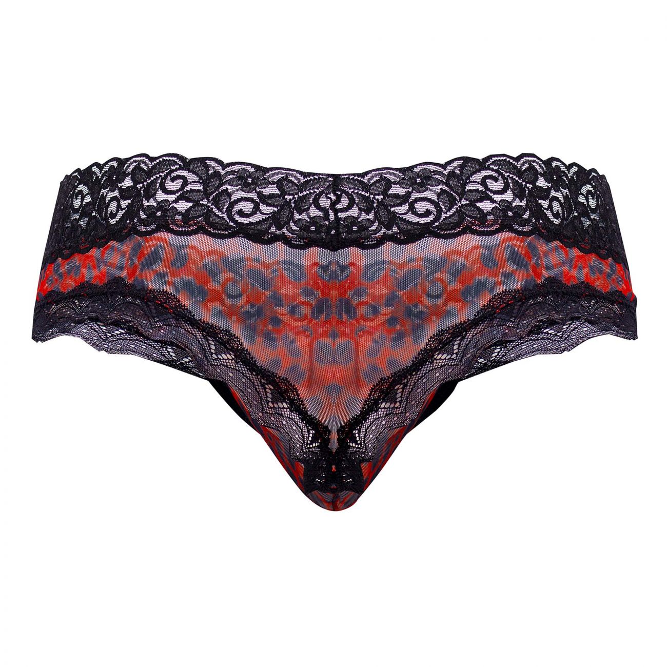 CandyMan 99596 Mesh-Lace Thongs Leopard Print