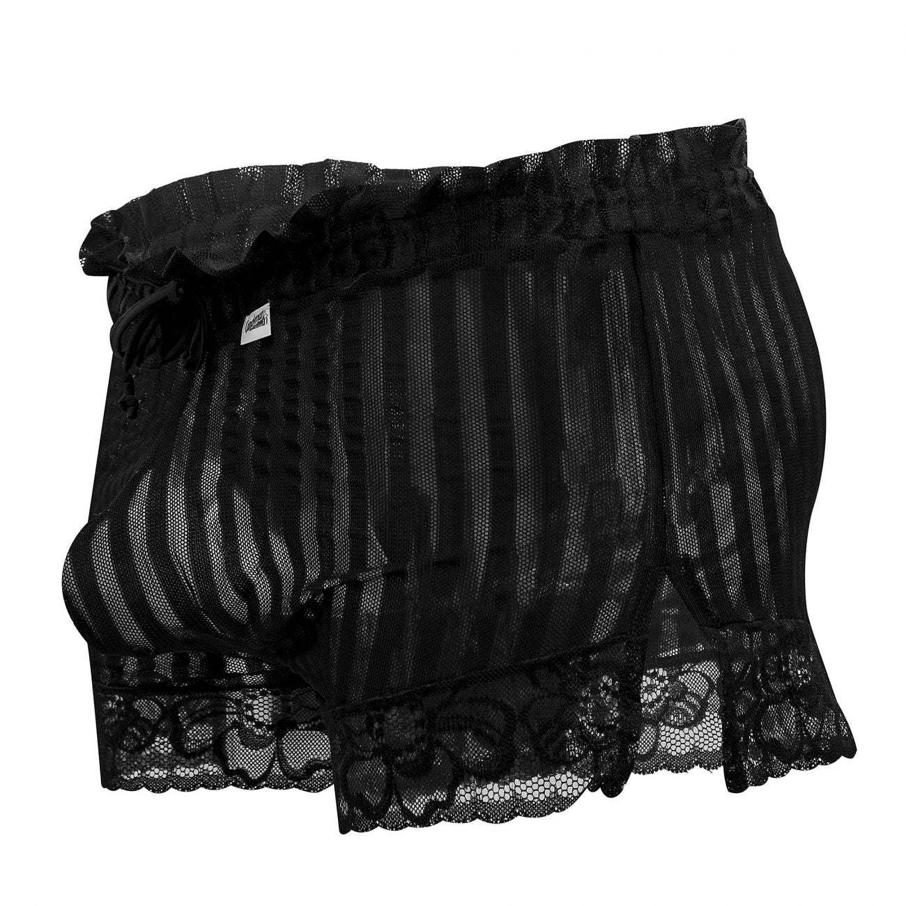 CandyMan 99601X Lounge Pajama Shorts Black Plus Sizes