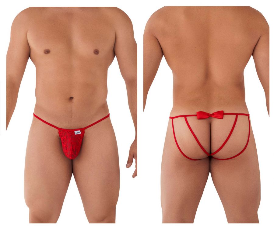 CandyMan 99606 Bow Jockstrap Red