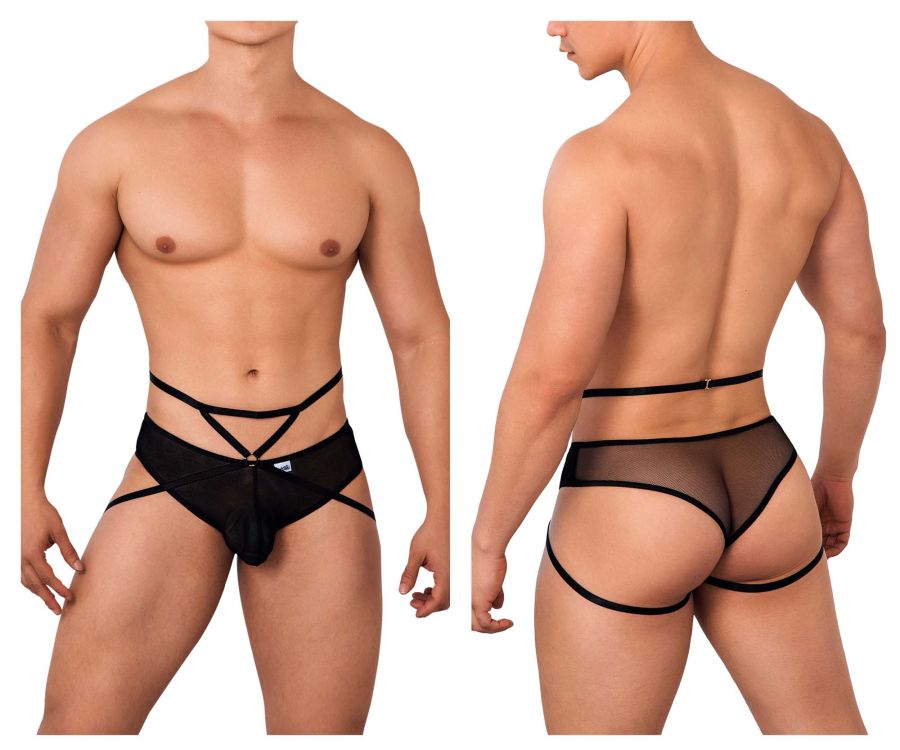 CandyMan 99640 Mesh Thongs Black