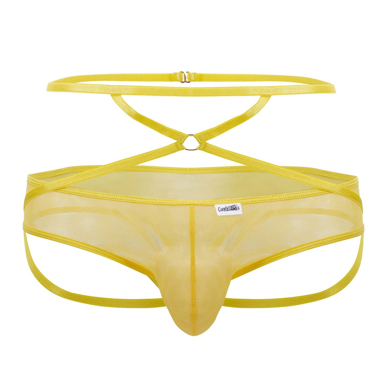 CandyMan 99640 Mesh Thongs Yellow