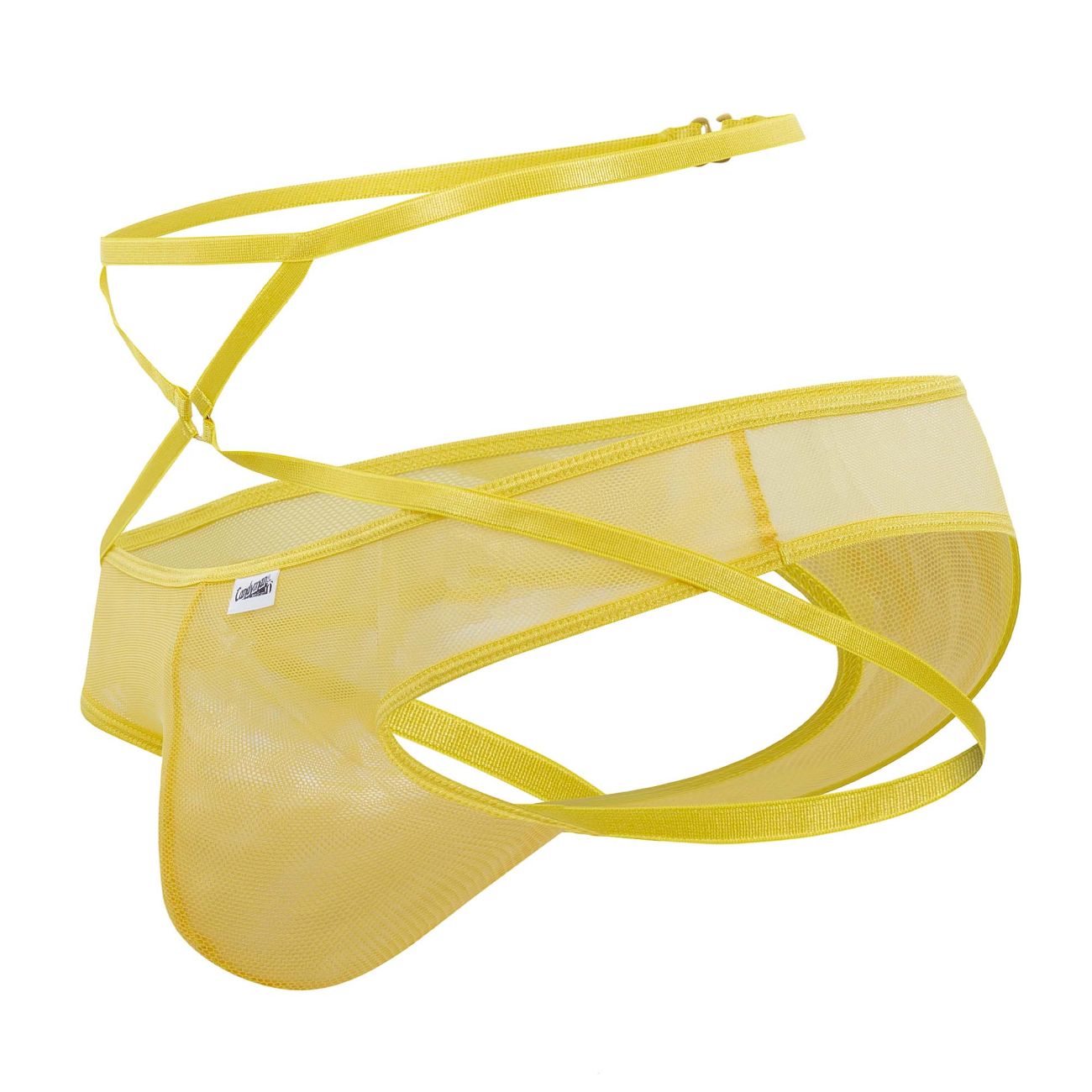 CandyMan 99640 Mesh Thongs Yellow