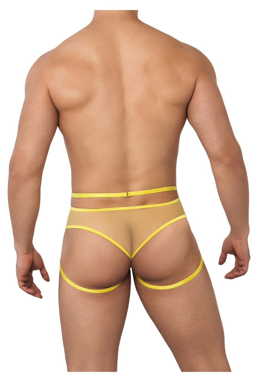 CandyMan 99640 Mesh Thongs Yellow