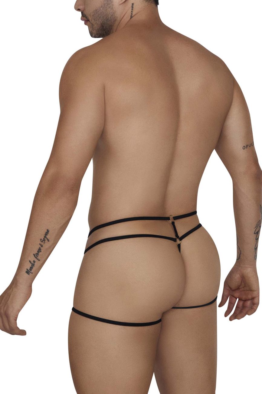 CandyMan 99671 Lace Jock Thongs Black