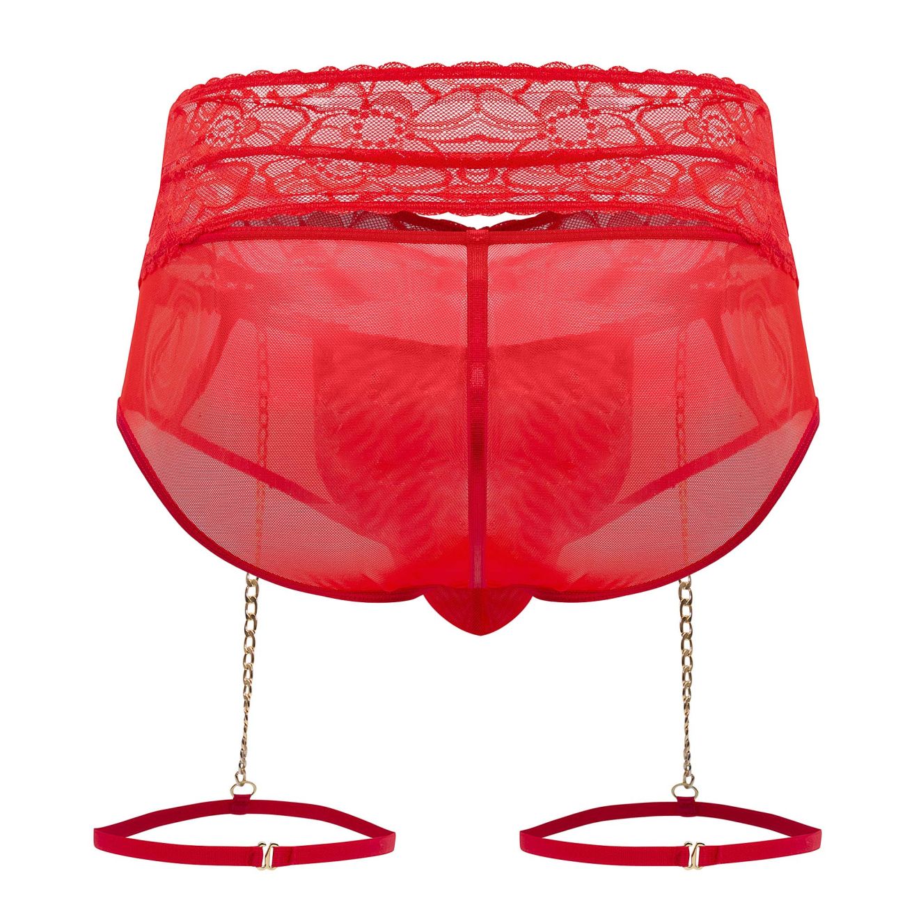 CandyMan 99703 Garter Briefs Two Piece Set Red